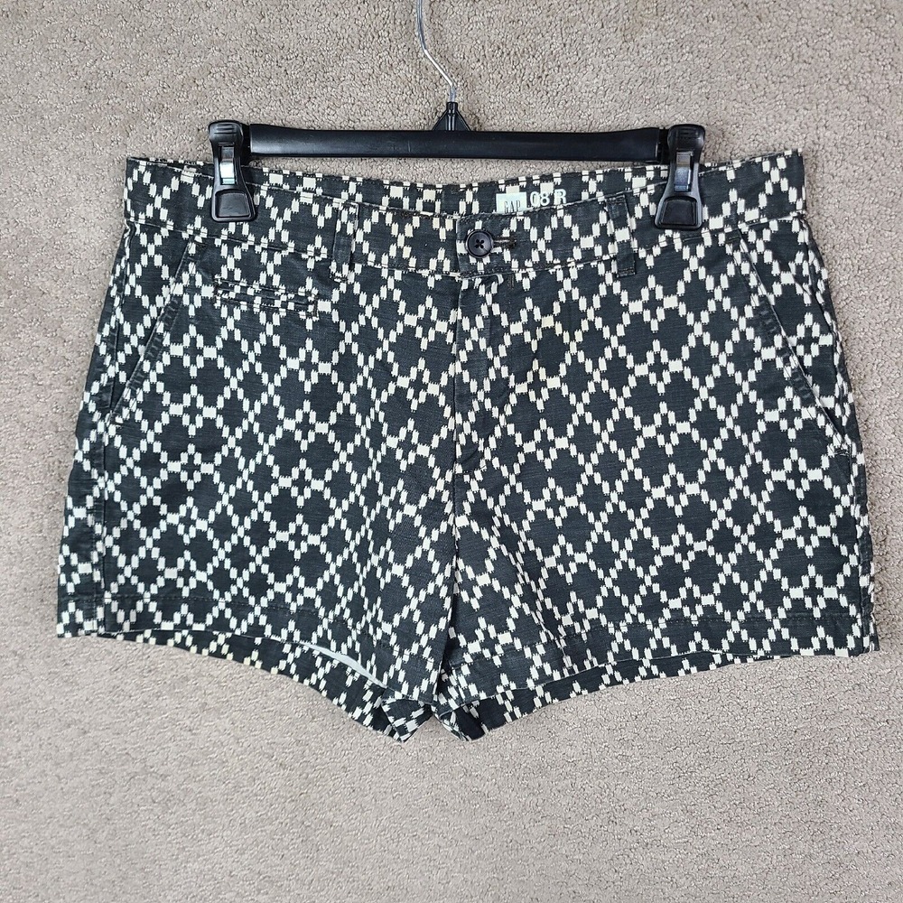 GAP Black and White Patterned Women's Shorts